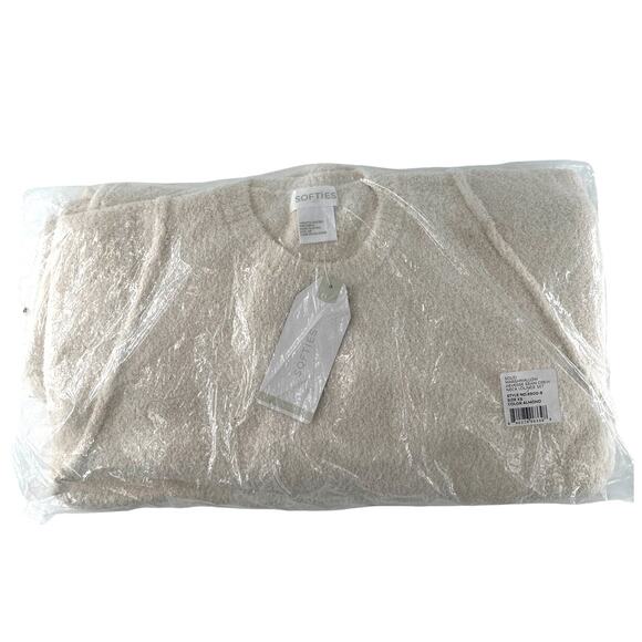 Softies Women's Almond Marshmallow Reverse Seam Crew Neck Lounge Set XS - Picture 4 of 11